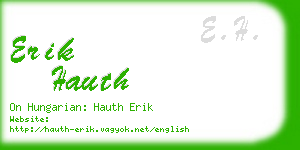 erik hauth business card